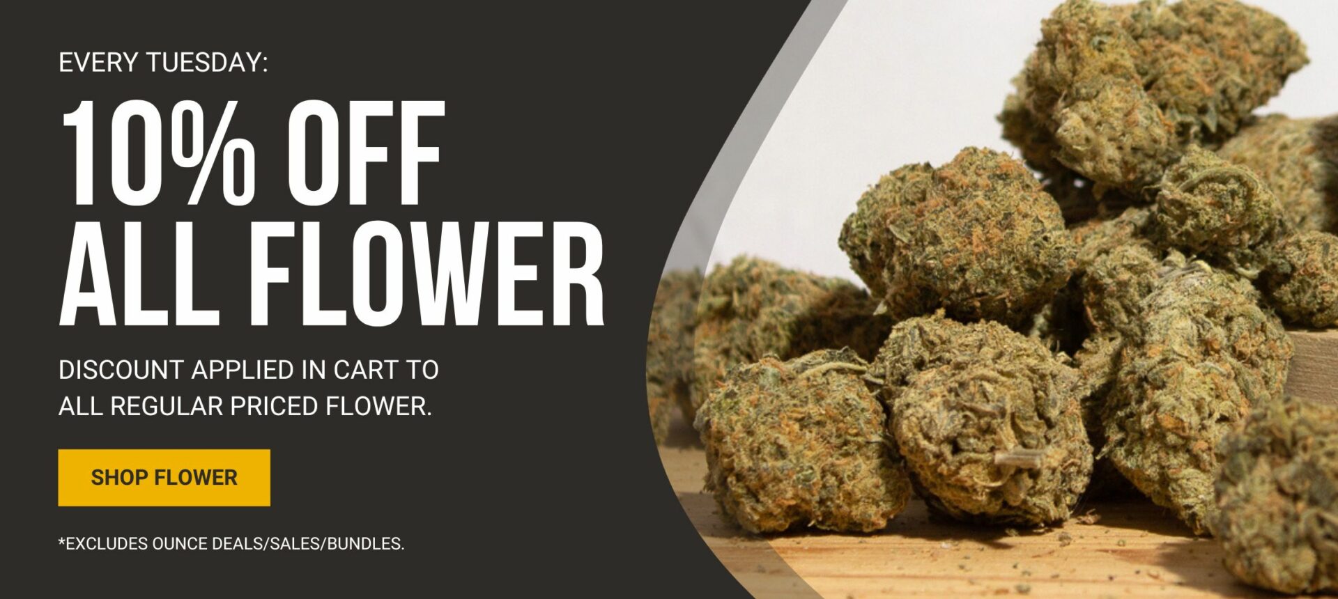 Naked Cannabis Canada - 10% Off All Flower Banner