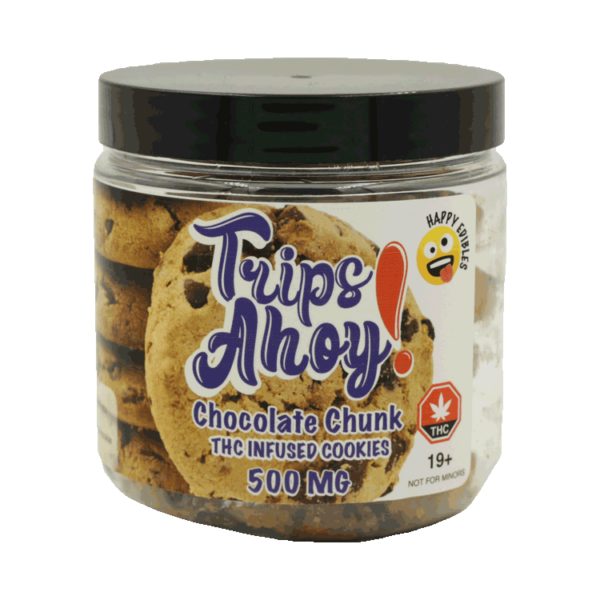 Trips Ahoy – Chocolate Chunk THC Infused Cookies – 500mg | Naked Cannabis Canada