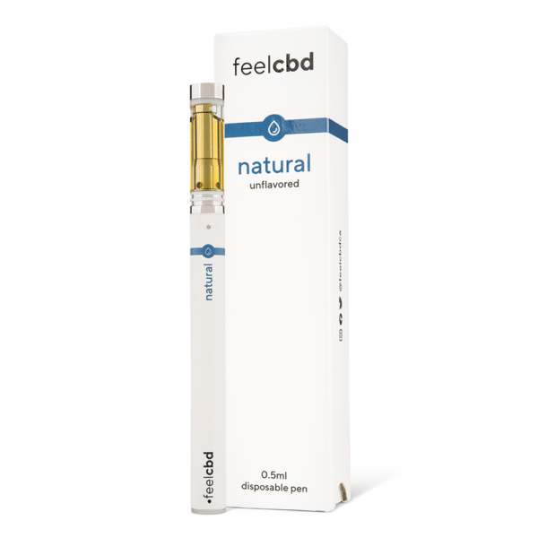 FeelCBD – Natural – Disposable CBD Vape Pen 0.5ml | Naked Cannabis Canada