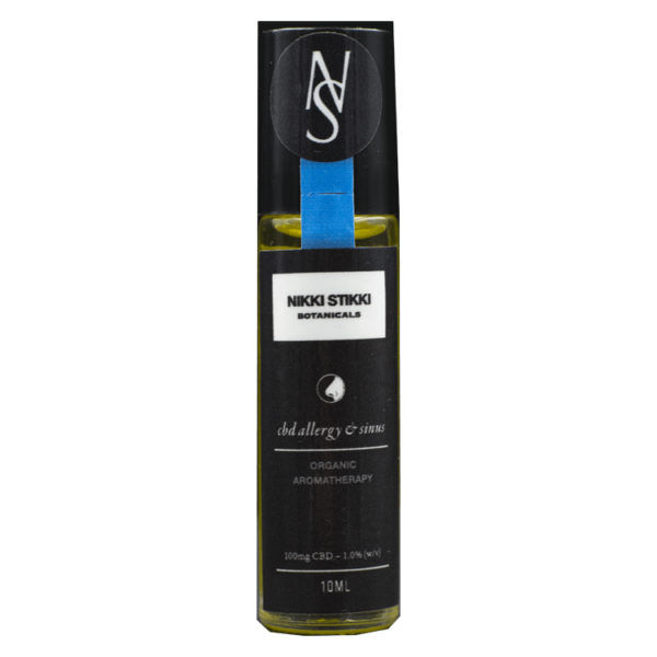 Nikki Stikki Botanicals – Organic Aromatherapy – CBD Allergy and Sinus Roller 100mg CBD | Naked Cannabis Canada