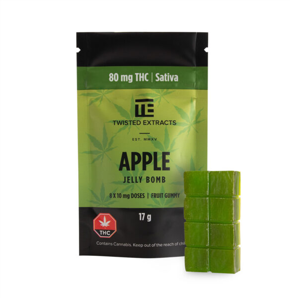 Twisted Extracts – Apple Jelly Bomb – Sativa – 80mg THC | Naked Cannabis Canada