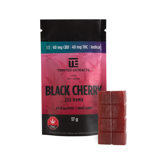Twisted Extracts – Black Cherry 1:1 Zzz Bombs | Naked Cannabis Canada