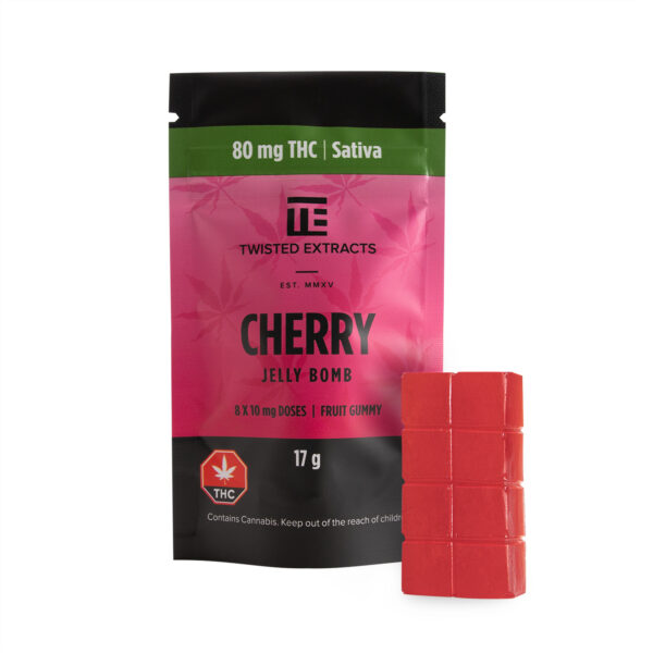 Twisted Extracts – Cherry Jelly Bomb – Sativa – 80mg THC | Naked Cannabis Canada