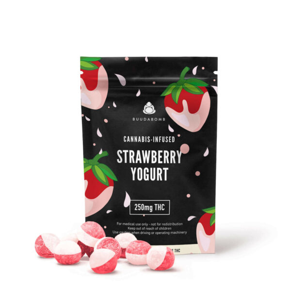 Buudabomb – Strawberry Yogurt Explosion – 250mg THC | Naked Cannabis Canada