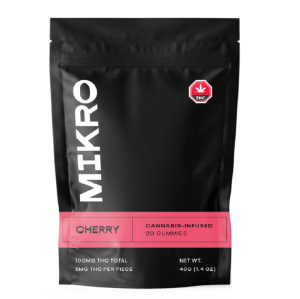 Mikro – THC Gummies – 100mg THC – Cherry | Naked Cannabis Canada