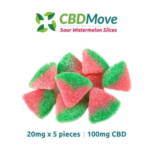 CBD Move – CBD Gummies – Watermelon – 100mg CBD | Naked Cannabis Canada