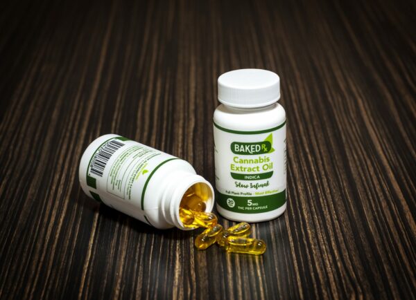 Baked Edibles -Indica Cannoil Capsules 5mg | Naked Cannabis Canada