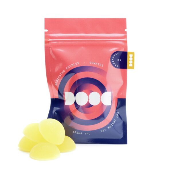 Dose Edibles Gummies – Pineapple | Naked Cannabis Canada