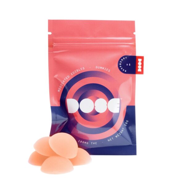 Dose Edibles Gummies – Raspberry | Naked Cannabis Canada