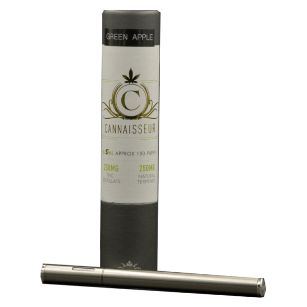 Cannaisseur – Disposable THC Distillate Pen – Green Apple 0.5ml | Naked Cannabis Canada