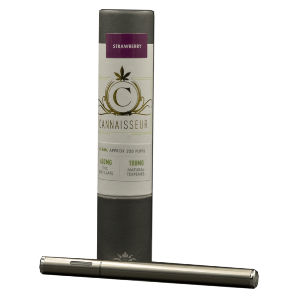 Cannaisseur – Disposable THC Distillate Pen – Strawberry 0.3ml | Naked Cannabis Canada