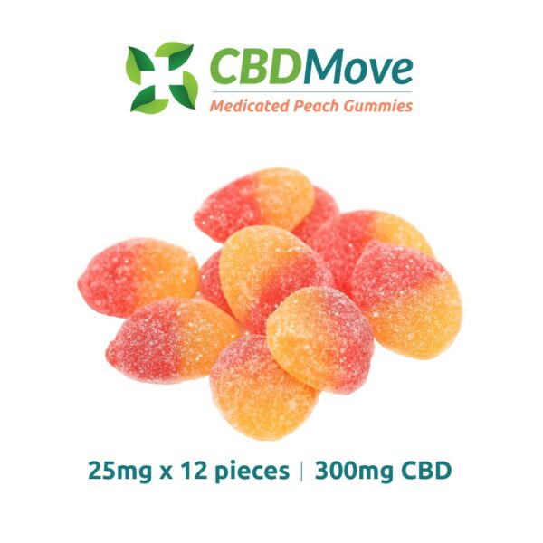 CBD Move – CBD Gummies – Vegan Peaches – 100mg | Naked Cannabis Canada