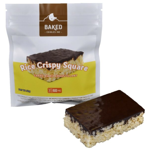 Baked Edibles – Rice Crispy Squares 60mg THC | Naked Cannabis Canada