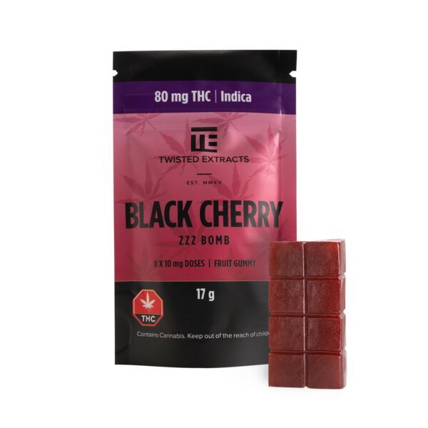 Twisted Extracts – Black Cherry – Zzz Bombs – 80mg THC | Naked Cannabis Canada