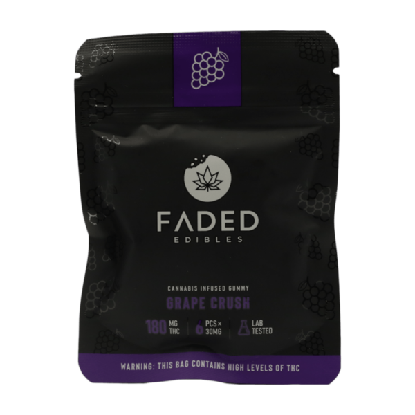 Faded Edibles – Grape Crush – 180mg | Naked Cannabis Canada