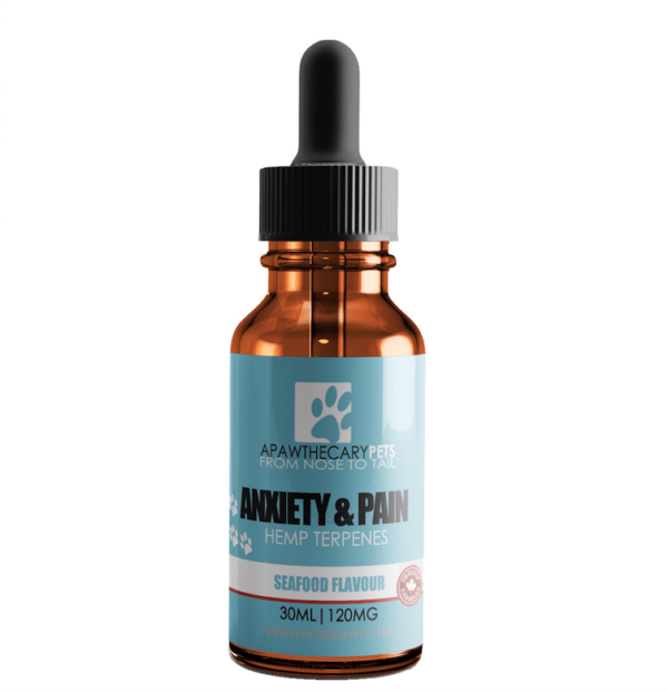 Apawthecary Pets – Anxiety & Pain Tincture – Seafood Medley Flavour 120mg | Naked Cannabis Canada