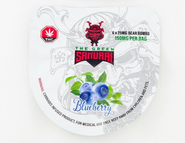 The Green Samurai – Blueberry Gummies – 150mg | Naked Cannabis Canada