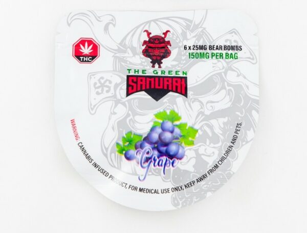 The Green Samurai – Grape Gummies – 150mg | Naked Cannabis Canada