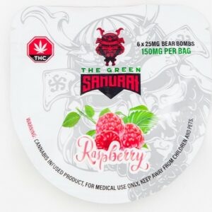 The Green Samurai – Raspberry Gummies – 150mg | Naked Cannabis Canada