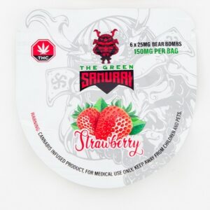 The Green Samurai – Strawberry Gummies – 150mg | Naked Cannabis Canada