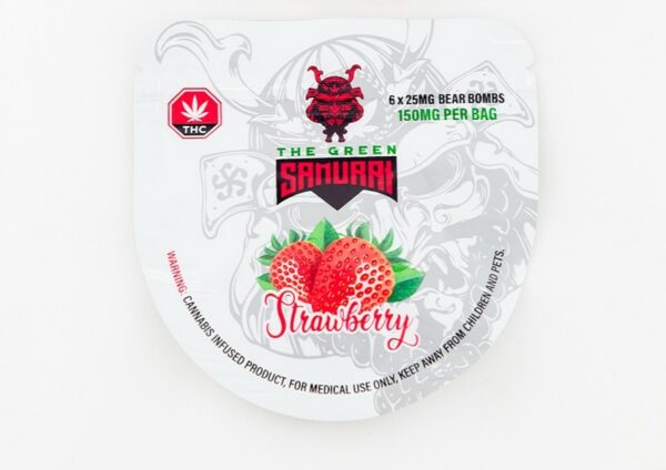 The Green Samurai – Strawberry Gummies – 150mg | Naked Cannabis Canada
