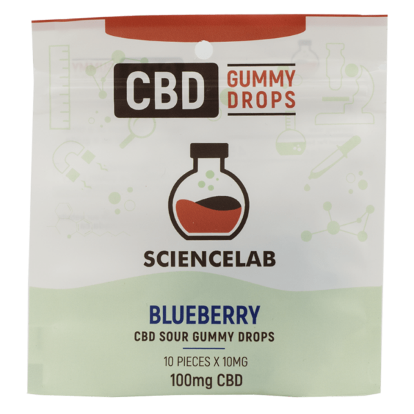 Sciencelab – CBD Sour Gummy Drops – Blueberry 100mg CBD | Naked Cannabis Canada