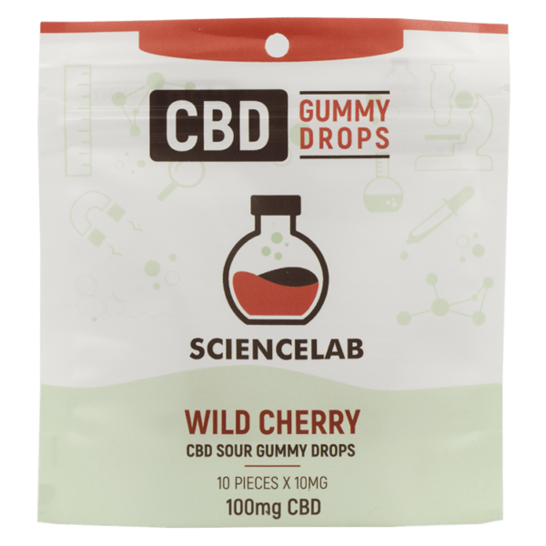 Sciencelab – CBD Sour Gummy Drops – Wild Cherry 100mg CBD | Naked Cannabis Canada