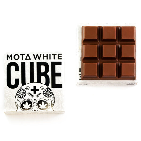 MOTA White Cube – 180mg CBD Milk Chocolate Cube | Naked Cannabis Canada