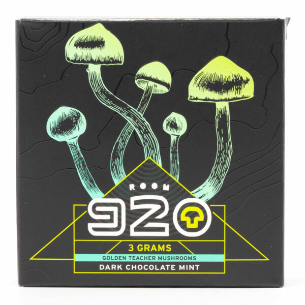 Room 920 – Mushroom Chocolate Bar – Dark Chocolate Mint – 3 grams | Naked Cannabis Canada