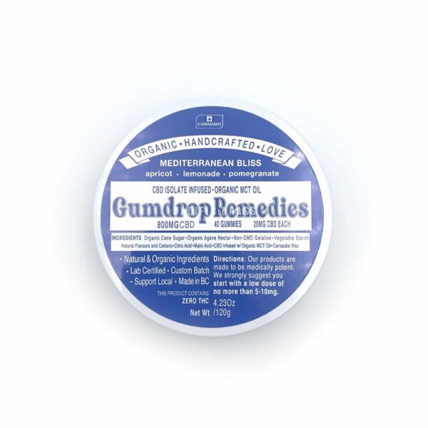 Gumdrop Remedies – Mediterranean Bliss Gummies – 800mg CBD | Naked Cannabis Canada