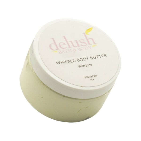 Delush Bath and Body – Whipped Body Butter – Vain Jane 300mg CBD | Naked Cannabis Canada