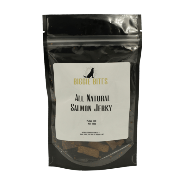 Biggie Bites – All Natural Salmon Jerky – 250mg CBD | Naked Cannabis Canada