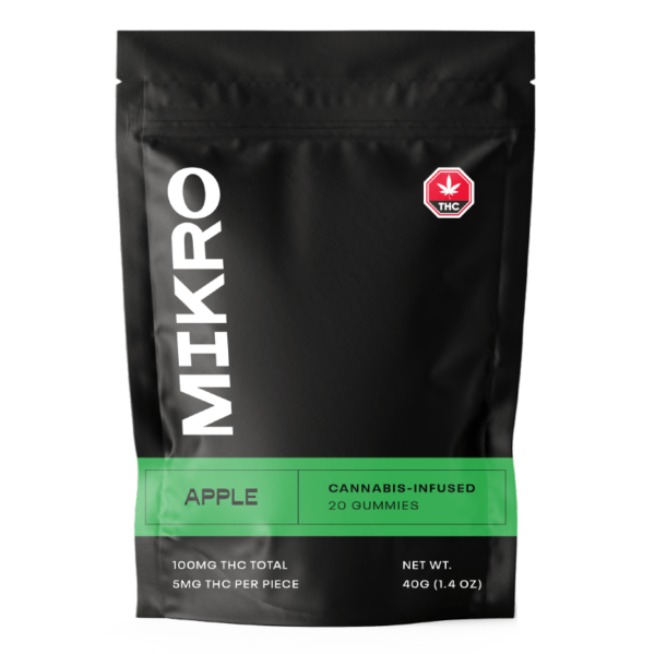 Mikro – THC Gummies – 100mg THC – Apple | Naked Cannabis Canada
