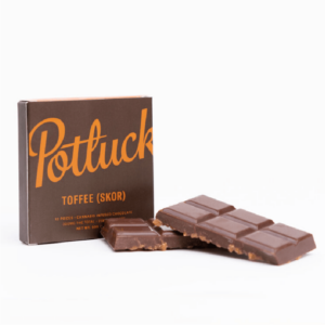 Potluck – Infused Chocolate – Toffee (Skor) – 300mg THC | Naked Cannabis Canada