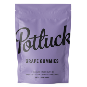 Potluck Extracts – Grape Gummies (1:1) – 100mg THC / 100mg CBD | Naked Cannabis Canada