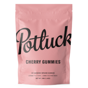 Potluck Extracts – Cherry Gummies – 200mg THC | Naked Cannabis Canada