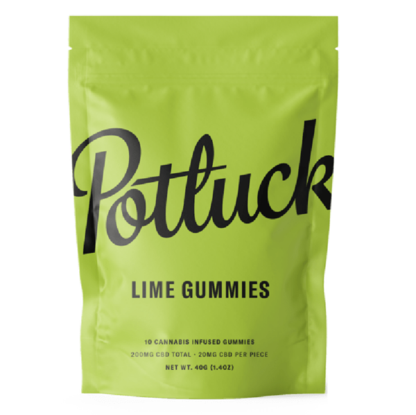 Potluck Extracts – Lime Gummies (CBD) – 200mg | Naked Cannabis Canada