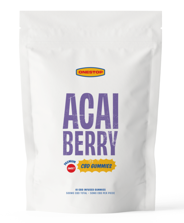 OneStop – Açai Berry CBD Gummies 500mg | Naked Cannabis Canada