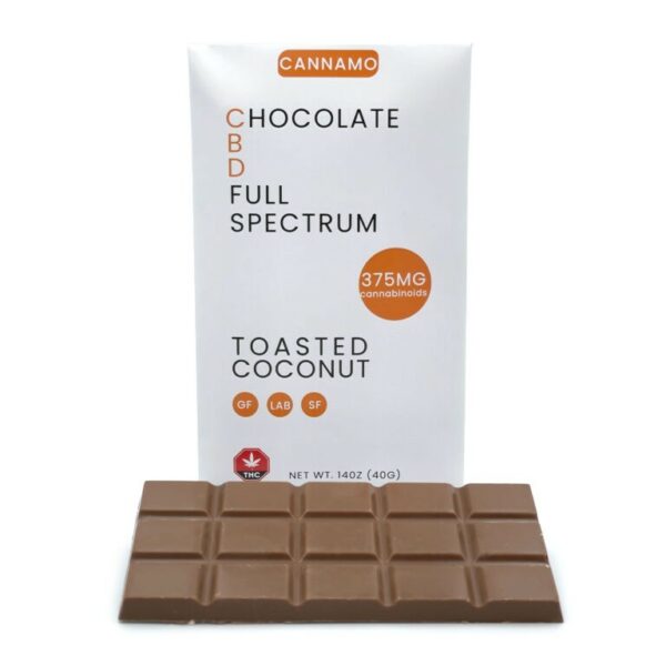 Cannamo – Full Spectrum CBD Chocolate – 375mg – Toasted Coconut | Naked Cannabis Canada