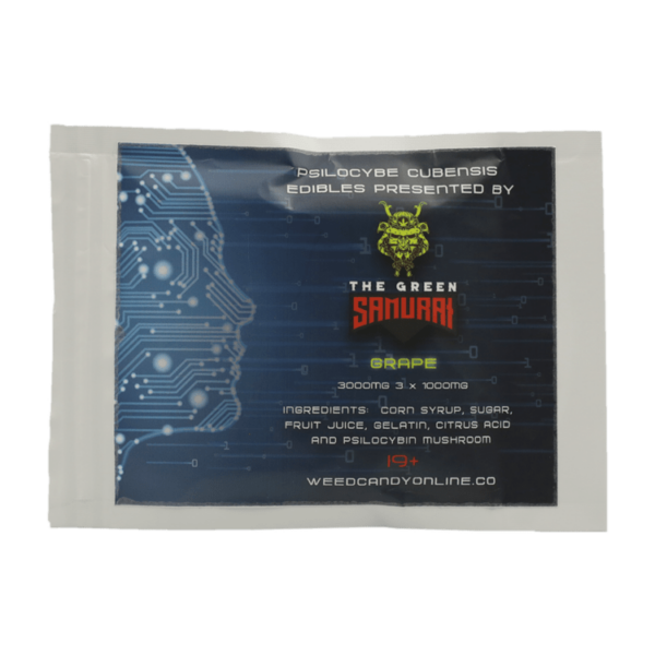 The Green Samurai – Shroom Gummies – Grape – 3g | Naked Cannabis Canada